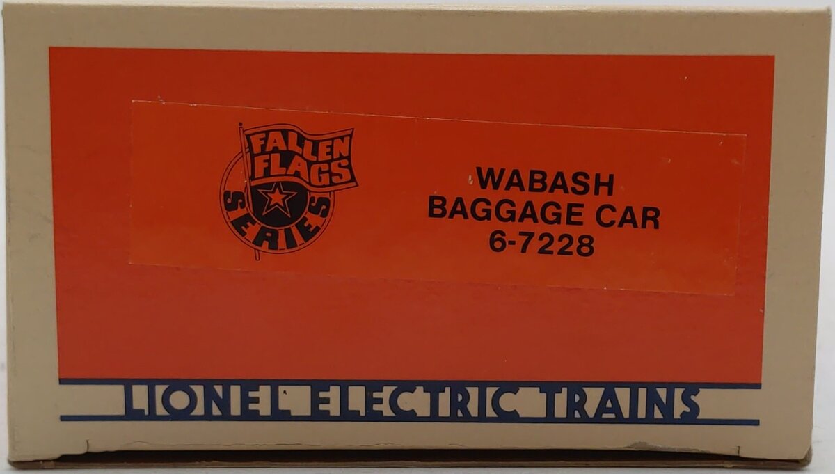 Lionel 6-7228 O Gauge Wabash Baggage Car (FF #1) EX/Box