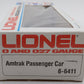 Lionel 6-6411 O Gauge Amtrak Illuminated Passenger Car #6411 EX/Box