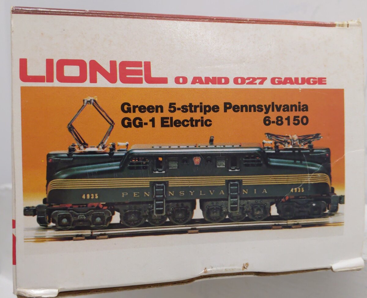 Lionel 6-8150 O Gauge Pennsylvania Green GG-1 Electric Locomotive VG/Box
