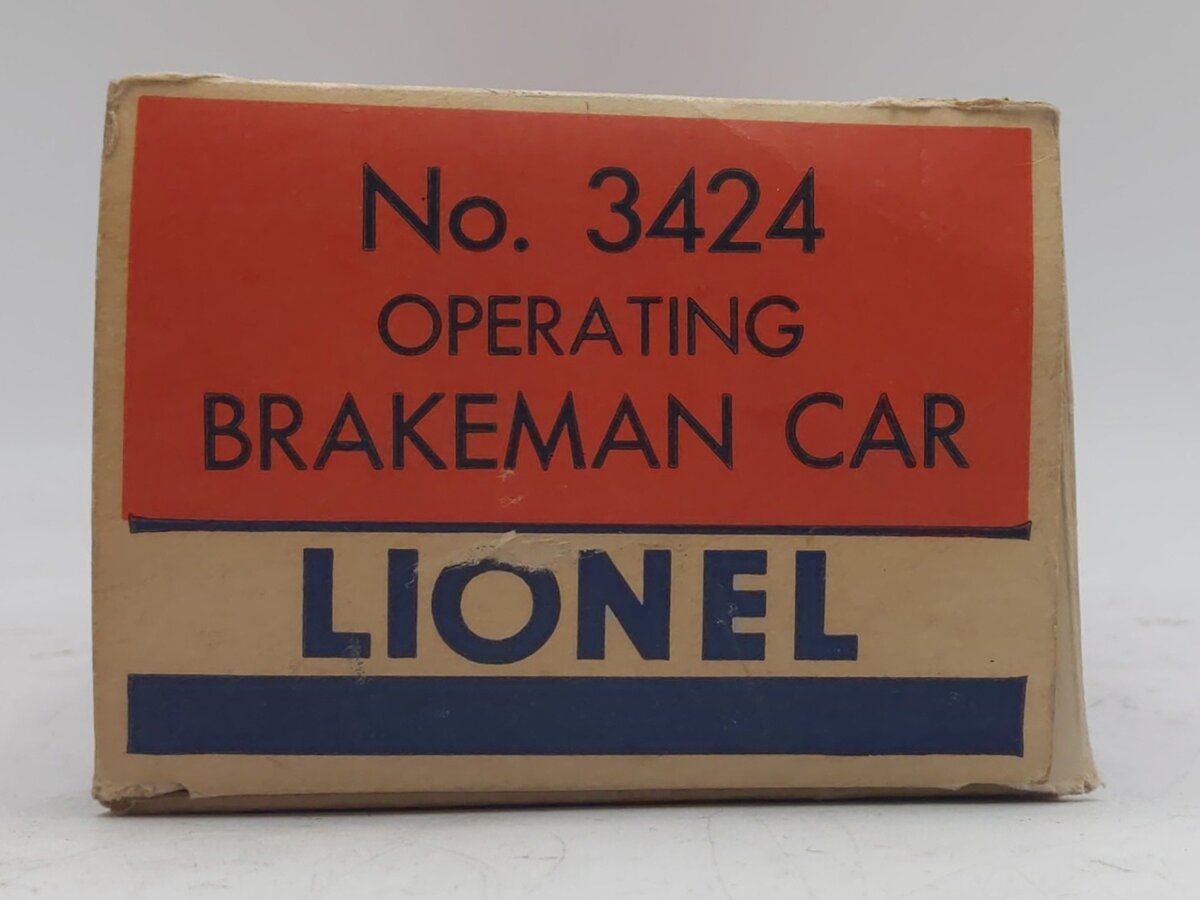 Lionel 3424 Vintage O Wabash Operating Brakeman Car with White Figure VG/Box