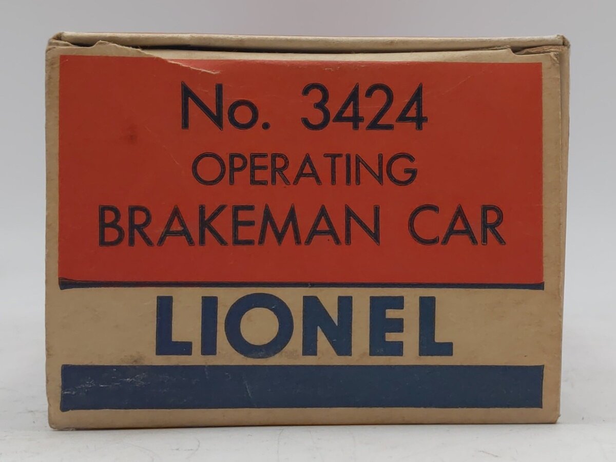 Lionel 3424 Vintage O Wabash Operating Brakeman Car with White Figure VG/Box