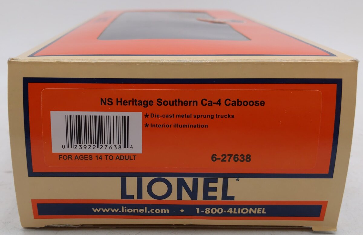Lionel 6-27638 O Norfolk Southern Heritage Southern Ca-4 Caboose #X563 EX/Box