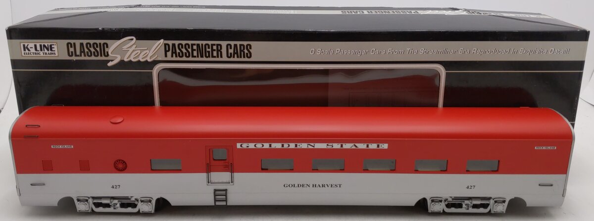 K-Line K4632-0427 O KCC Golden State "Golden Harvest" Aluminum Diner Car #427 LN/Box