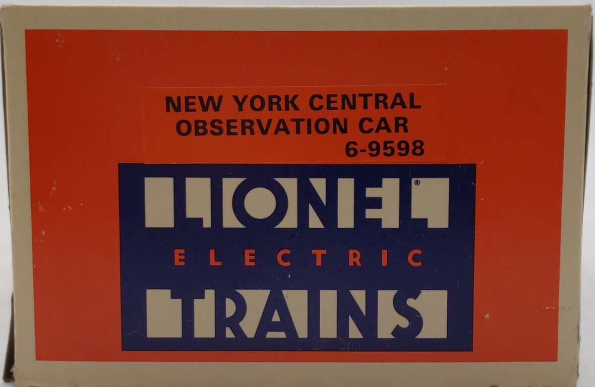 Lionel 6-9598 O Gauge New York Central "Manhattan Island" Observation Car EX/Box