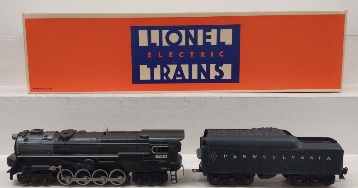 Lionel 6-8404 O Gauge PRR 6-8-6 S-2 Turbine Steam Locomotive & Tender #6200 VG/Box
