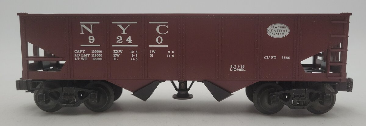 Lionel 6-9240 O Gauge New York Central 2-Bay Operating Hopper #9240 EX/Box