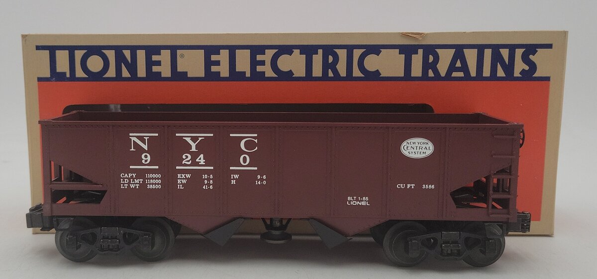 Lionel 6-9240 O Gauge New York Central 2-Bay Operating Hopper #9240 EX/Box