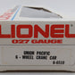 Lionel 6-6510 O Gauge Union Pacific 6 Wheel Crane Car LN/Box
