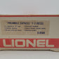 Lionel 6-8568 O Gauge Preamble Express F3 A Diesel Locomotive #8568 EX/Box