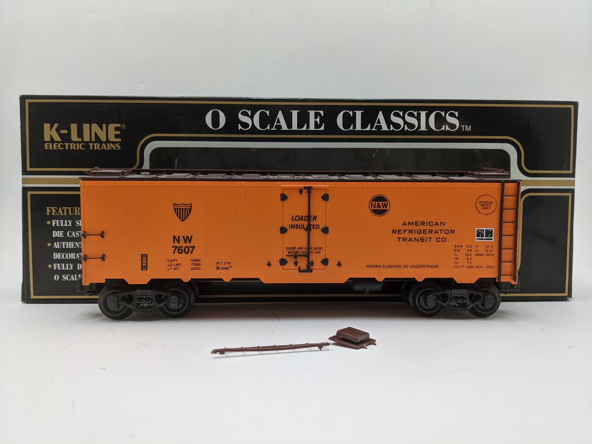 K-Line K7607 O Norfolk & Western Classic Reefer Car VG/Box