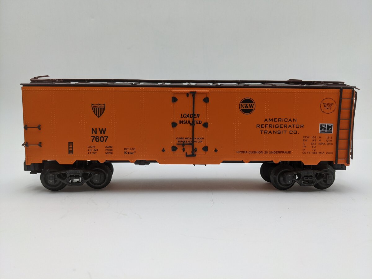 K-Line K7607 O Norfolk & Western Classic Reefer Car VG/Box