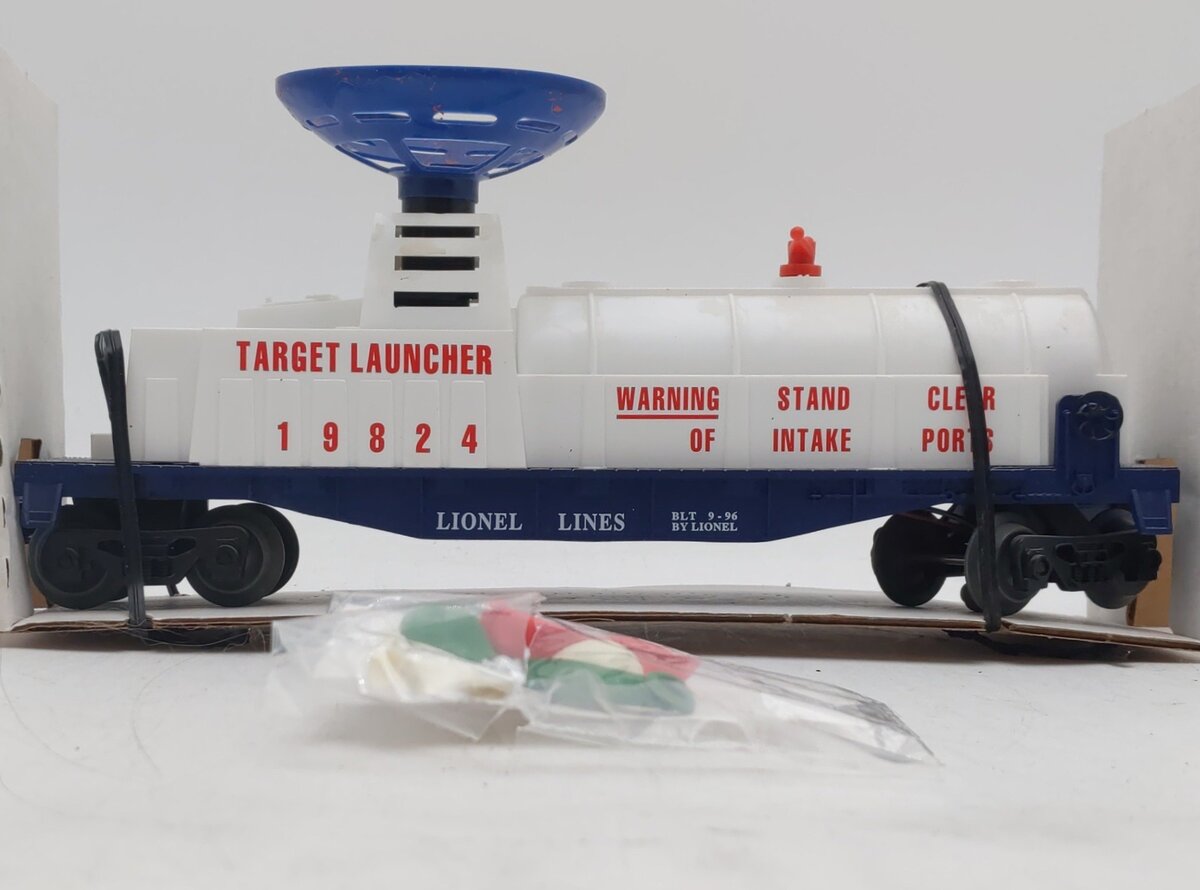 Lionel 6-19824 O Gauge U.S. Army Operating Target Launching Car #19824 VG/Box
