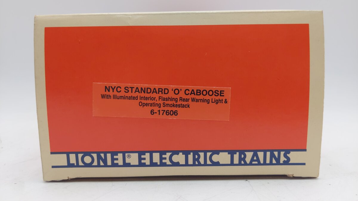 Lionel 6-17606 O Gauge New York Central Illuminated Caboose w/ Smoke EX/Box