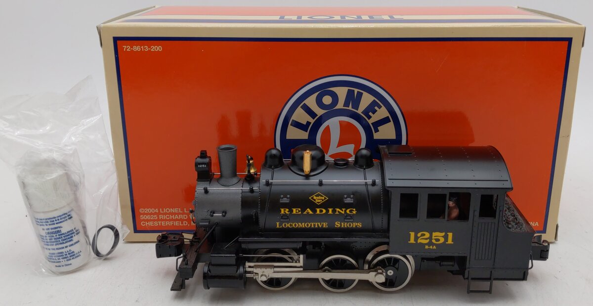 Lionel 6-28613 O Reading 0-6-0 Docksider Steam Locomotive #1251 LN/Box