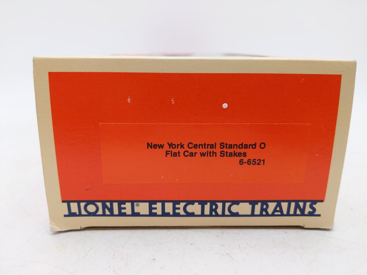 Lionel 6-6521 O Gauge New York Central Flatcar with Stakes EX/Box