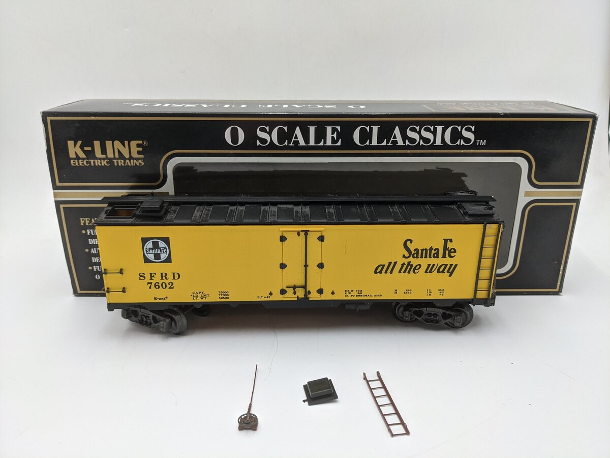 K-Line K7602 O Gauge Santa Fe Reefer Car #7602 VG/Box