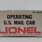 Lionel 6-9301 O Gauge US Mail Operating Boxcar #9301 - Without Mailbag EX/Box