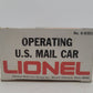Lionel 6-9301 O Gauge US Mail Operating Boxcar #9301 - Without Mailbag EX/Box