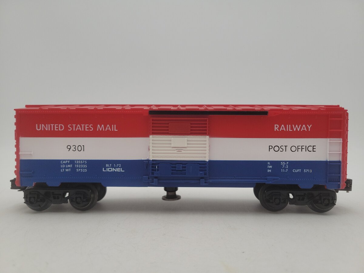 Lionel 6-9301 O Gauge US Mail Operating Boxcar #9301 - Without Mailbag EX/Box