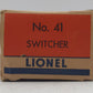 Lionel 41 Vintage O Gauge Postwar U.S Army Gas Turbine Powered Diesel Locomotive EX/Box