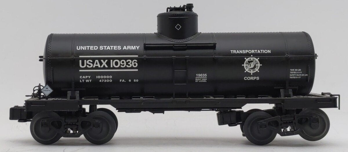 Lionel 6-19635 O Gauge U.S Army 8000 Gallon Tank Car #10936 LN/Box