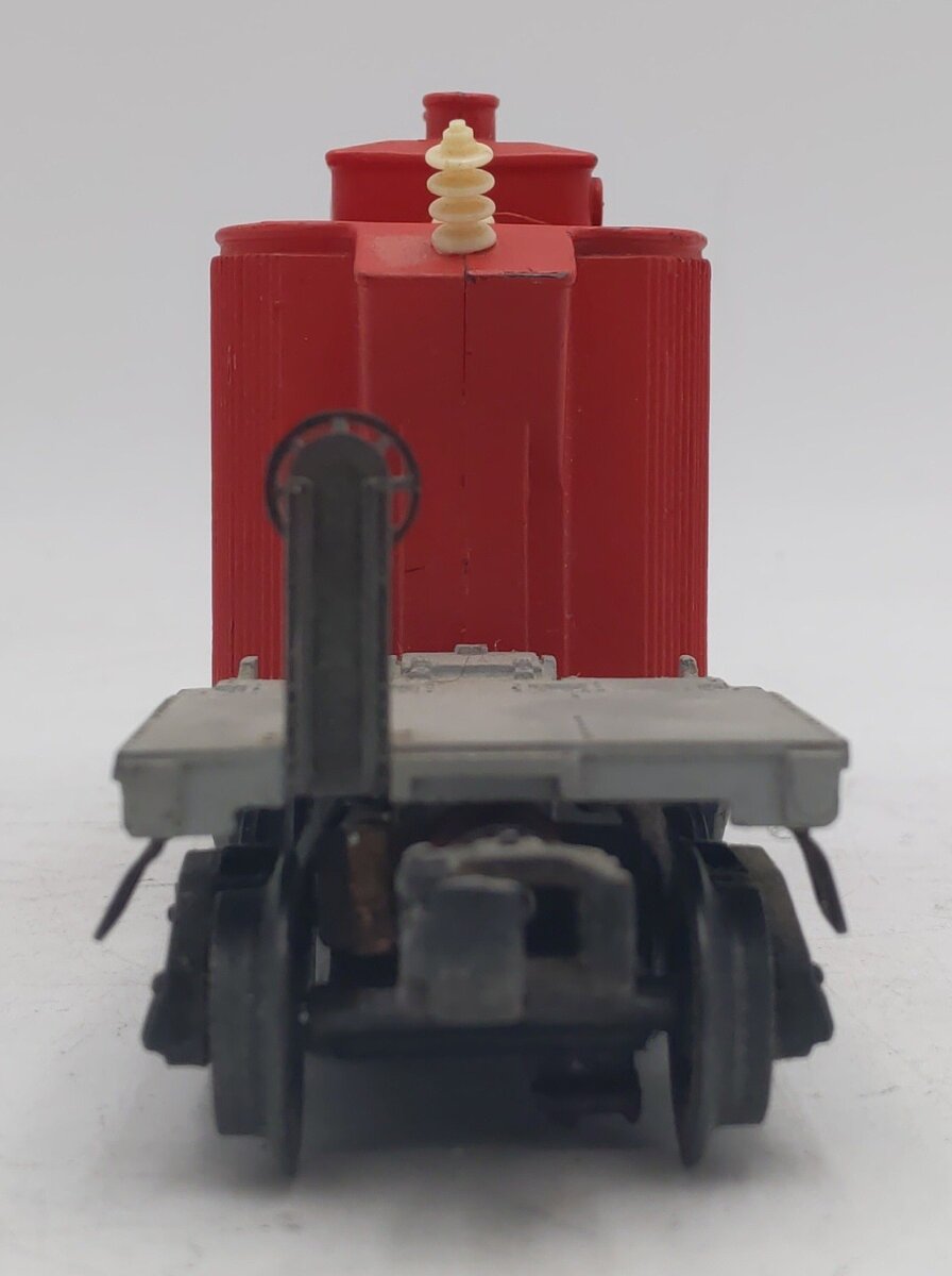 Lionel 2461 Vintage O Postwar Die-cast Flatcar w/ Red Transformer VG