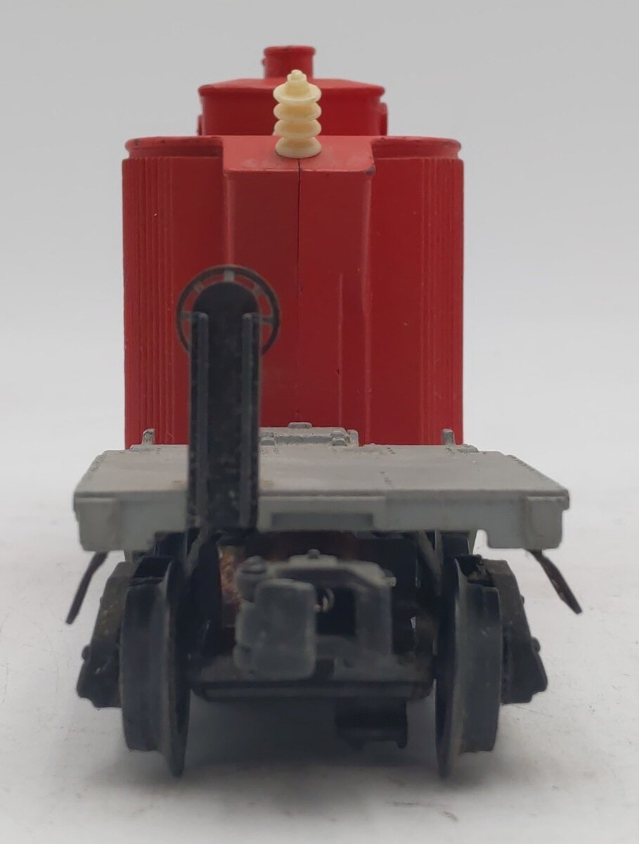 Lionel 2461 Vintage O Postwar Die-cast Flatcar w/ Red Transformer VG