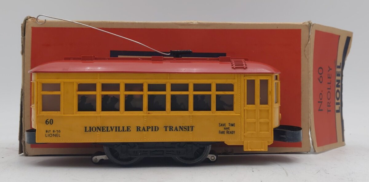 Lionel 60 Vintage O Lionelville Motorized Rapid Transit Trolley EX/Box