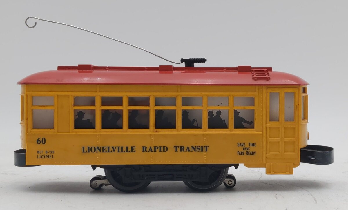 Lionel 60 Vintage O Lionelville Motorized Rapid Transit Trolley EX/Box