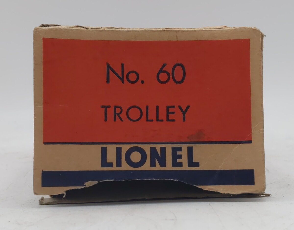 Lionel 60 Vintage O Lionelville Motorized Rapid Transit Trolley EX/Box