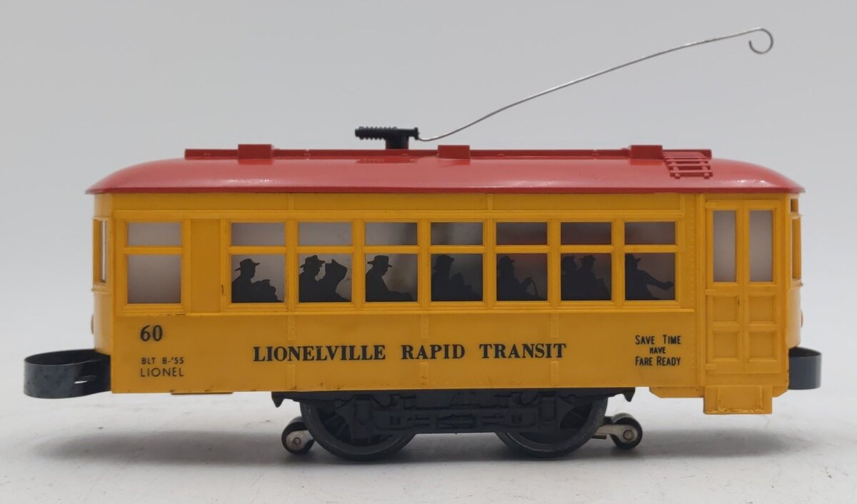 Lionel 60 Vintage O Lionelville Motorized Rapid Transit Trolley EX/Box