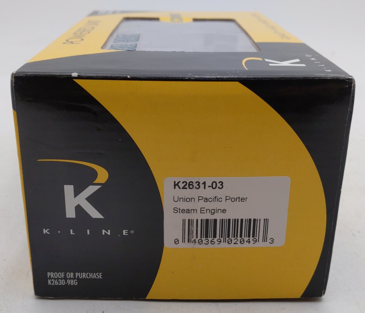 K-Line K2631-03 O Gauge Union Pacific Porter Steam Engine #103 EX/Box