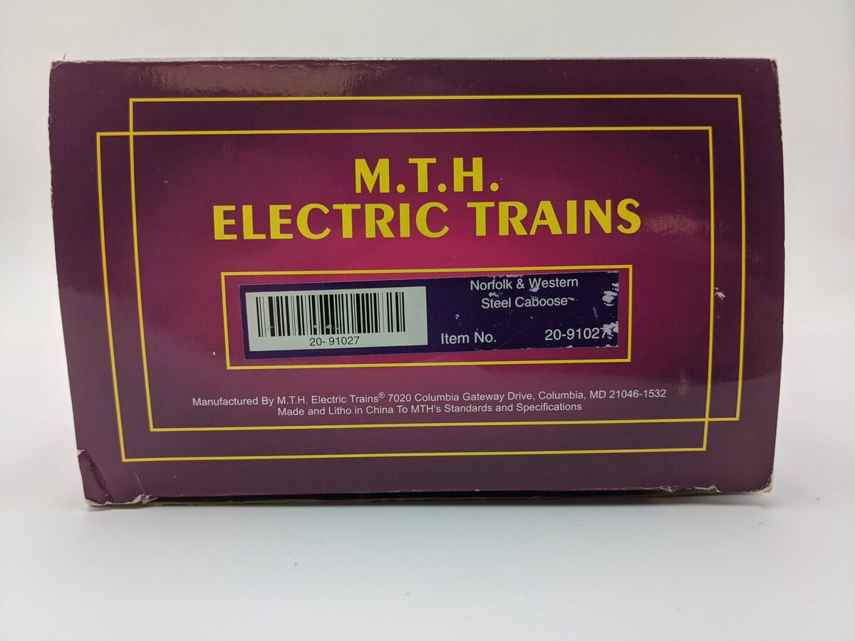 MTH 20-91027 O Gauge Norfolk & Western Steel Caboose #562720 EX/Box