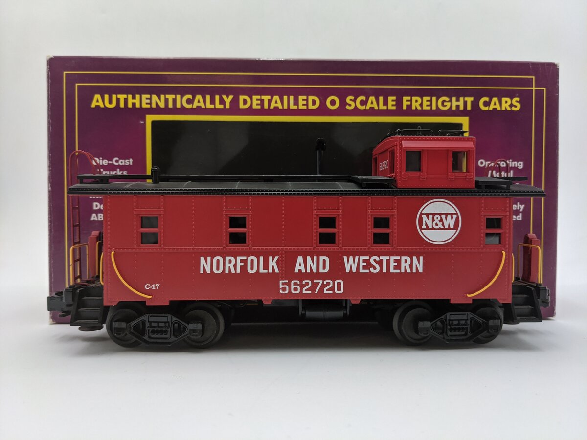 MTH 20-91027 O Gauge Norfolk & Western Steel Caboose #562720 EX/Box