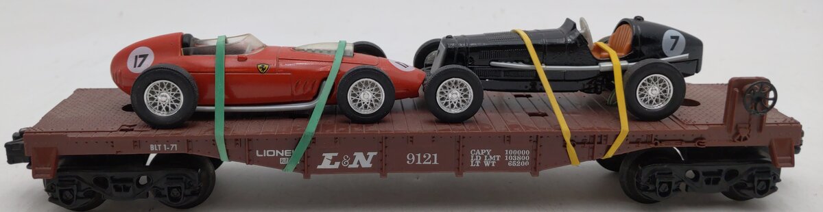 Lionel 6-9121 O Gauge Louisville & Nashville Flatcar w/Custom Load EX