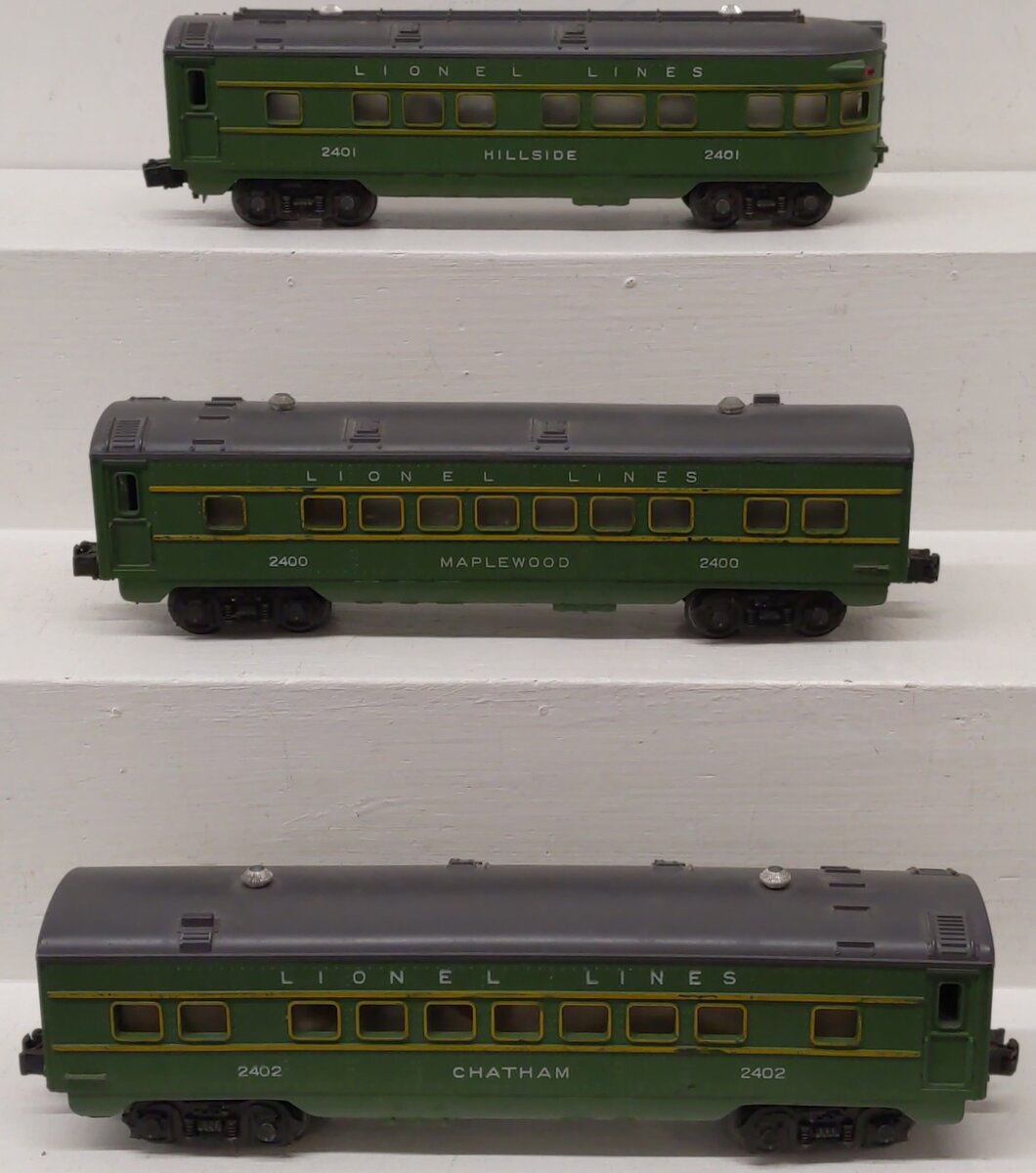 Lionel 2400 O Vintage Lionel Lines Passenger Cars 2400, 2401, & 2402 [3] VG