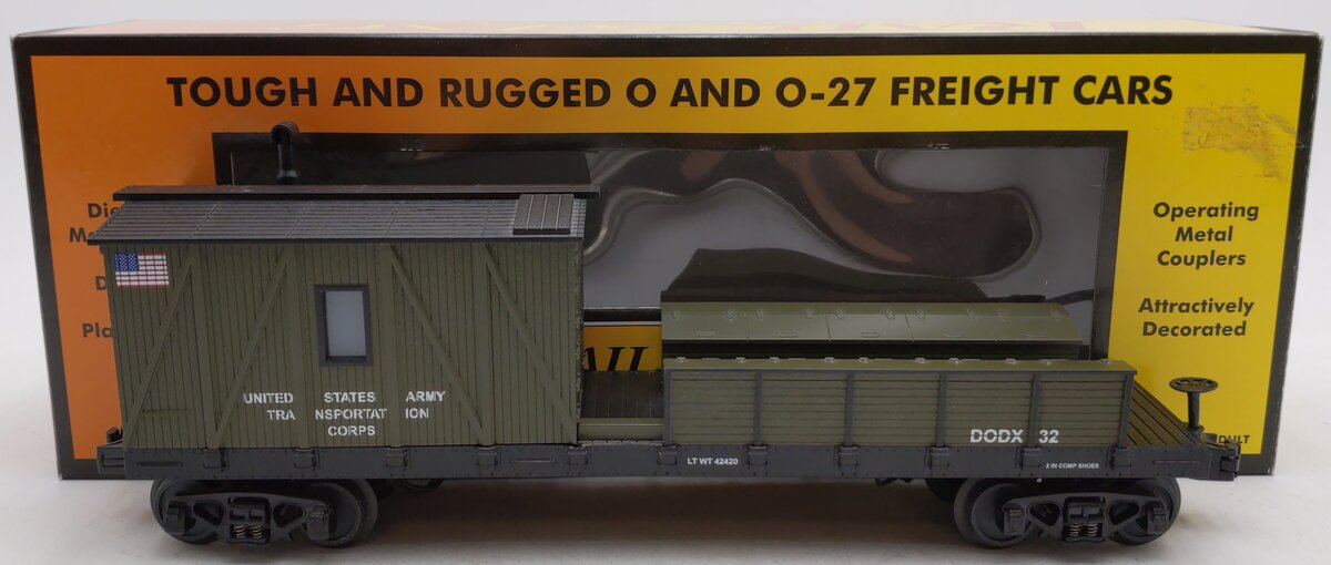MTH 30-79132 O Gauge U.S. Army Crane Tender Car #79132 LN/Box