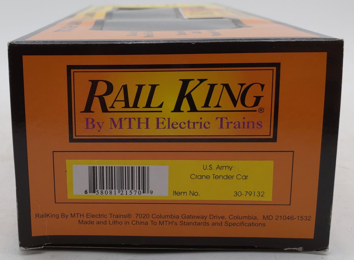 MTH 30-79132 O Gauge U.S. Army Crane Tender Car #79132 LN/Box