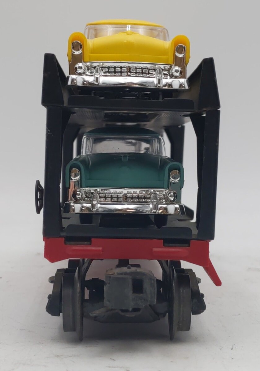 Lionel 6414 Vintage O Gauge Postwar Evans Autoloader with 4 Repro Automobiles VG