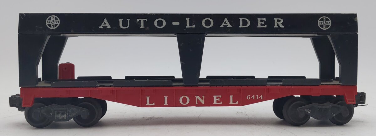 Lionel 6414 Vintage O Gauge Postwar Evans Autoloader with 4 Repro Automobiles VG