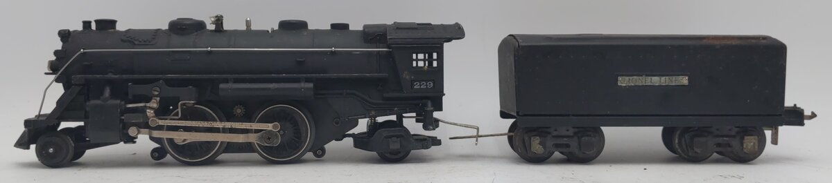 Lionel 229 Vintage O Prewar 2-4-2 Steam Locomotive & 2689T Tender VG