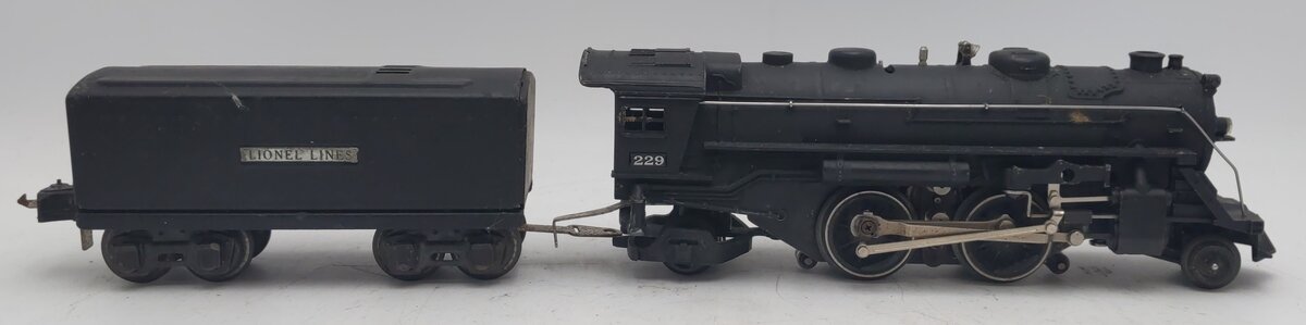 Lionel 229 Vintage O Prewar 2-4-2 Steam Locomotive & 2689T Tender VG