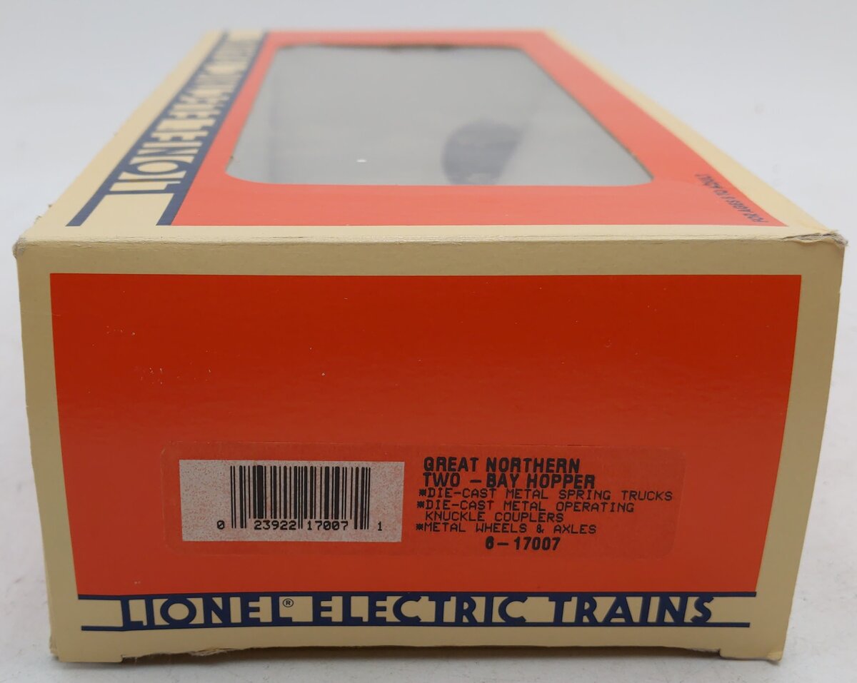 Lionel 6-17007 O Gauge Great Northern 2-Bay Hopper #173872 EX/Box