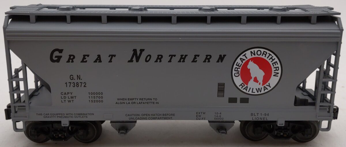 Lionel 6-17007 O Gauge Great Northern 2-Bay Hopper #173872 EX/Box