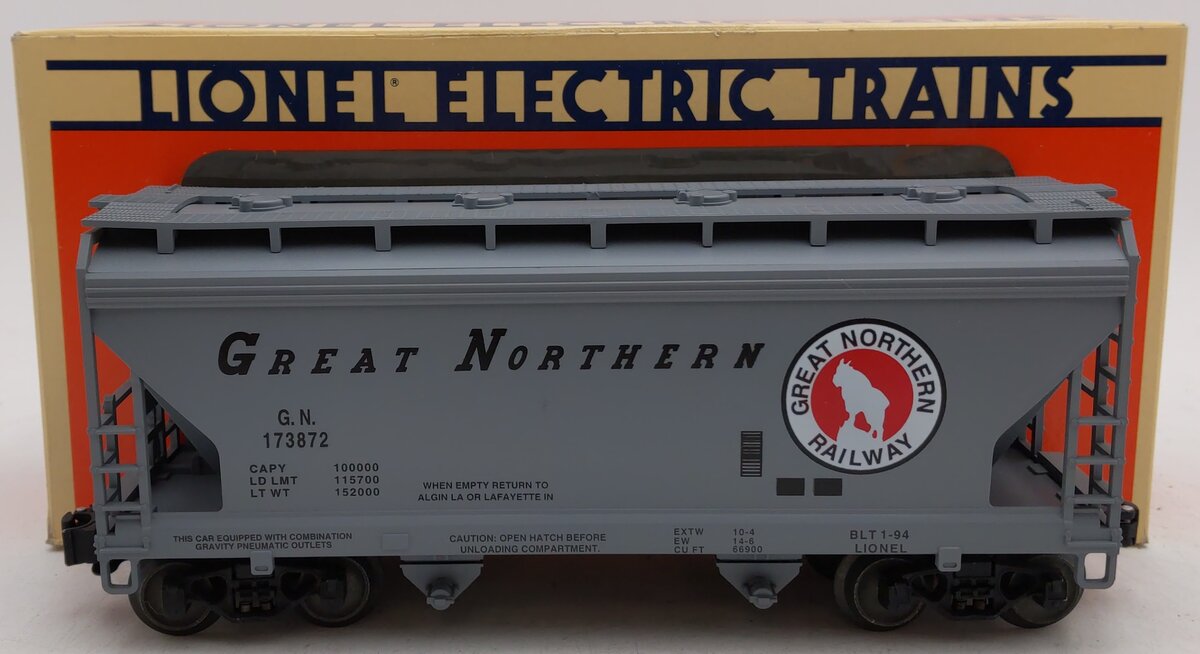 Lionel 6-17007 O Gauge Great Northern 2-Bay Hopper #173872 EX/Box