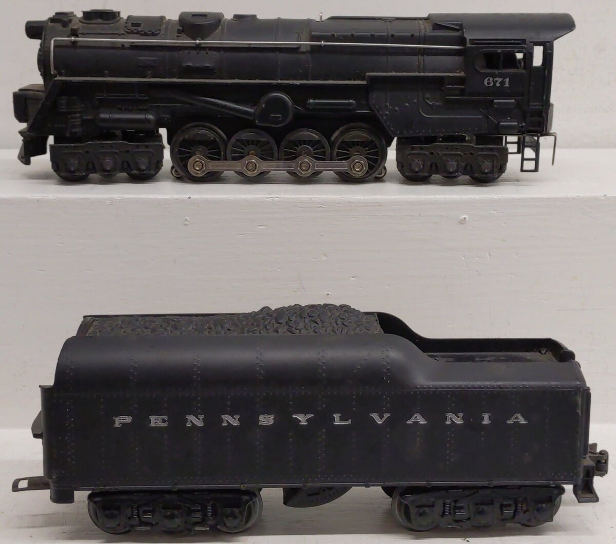 Lionel 671 Vintage O 6-8-6 Diecast Steam Turbine Locomotive with 2671W Tender VG