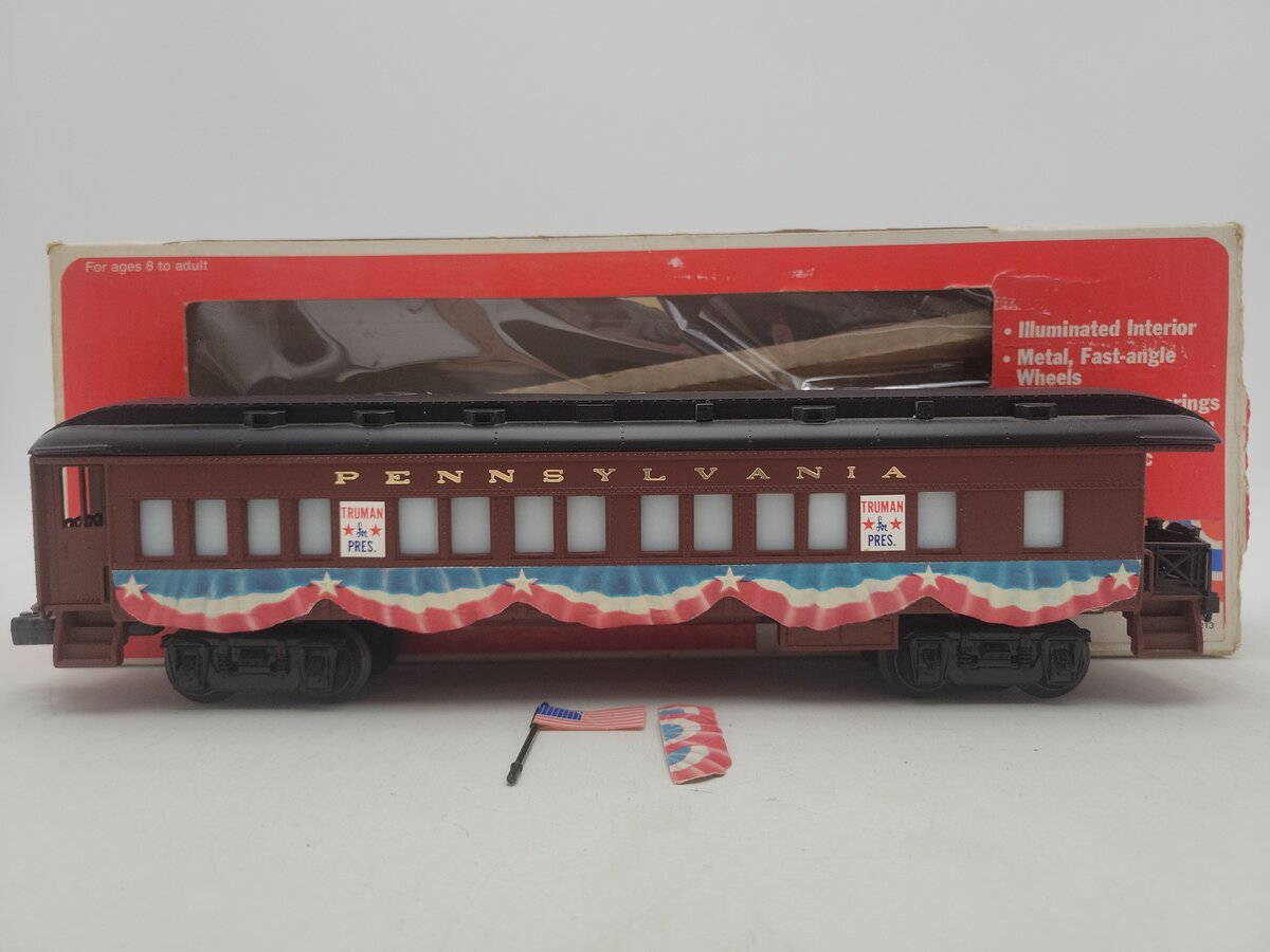 Lionel 6-9528 O Gauge Pennsylvania President Truman Campaign Car EX/Box