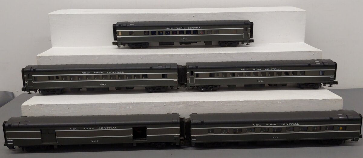MTH 20-6516 O New York Central 70' Streamlined Passenger Car Set (Set of 5) EX/Box