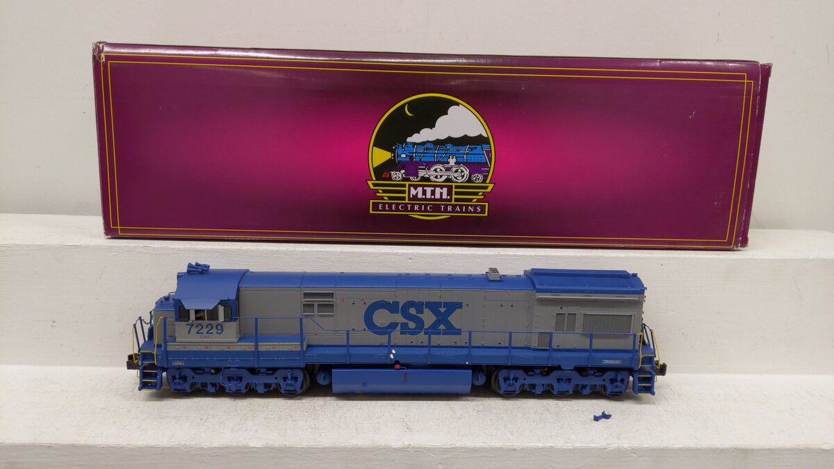MTH 20-20933-1 O CSX GE U30C Diesel Engine w/PS3 #7229 EX/Box