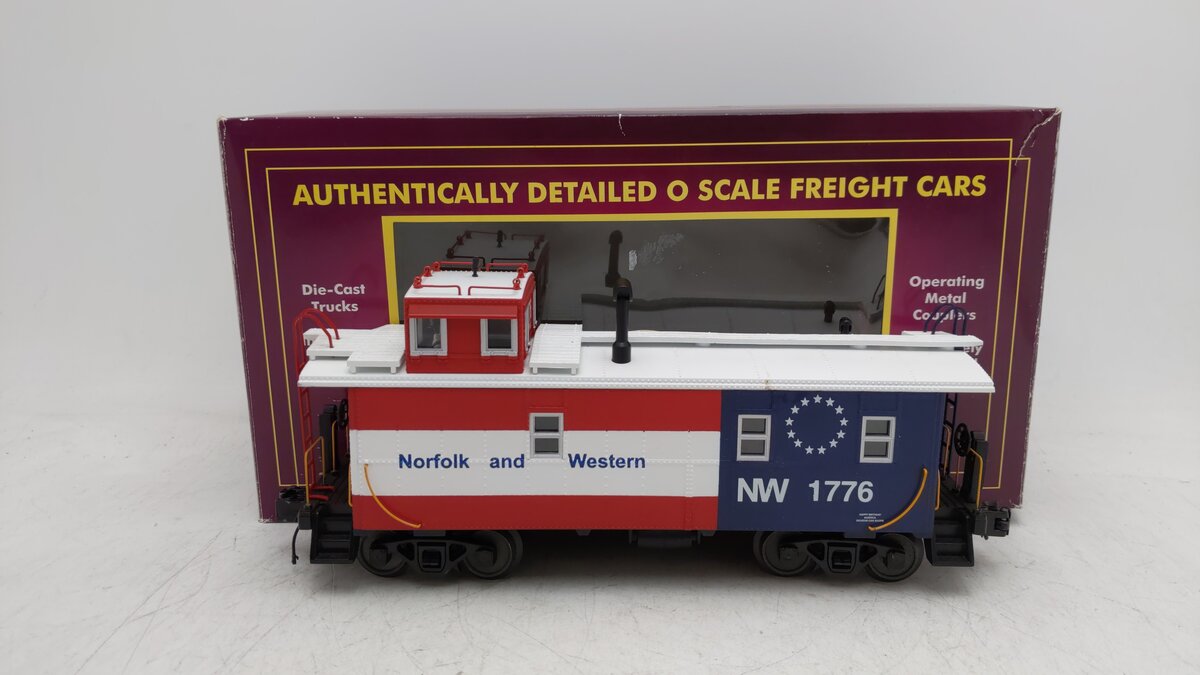 MTH 20-91396 O Gauge Norfolk & Western Steel Caboose #1776 EX/Box